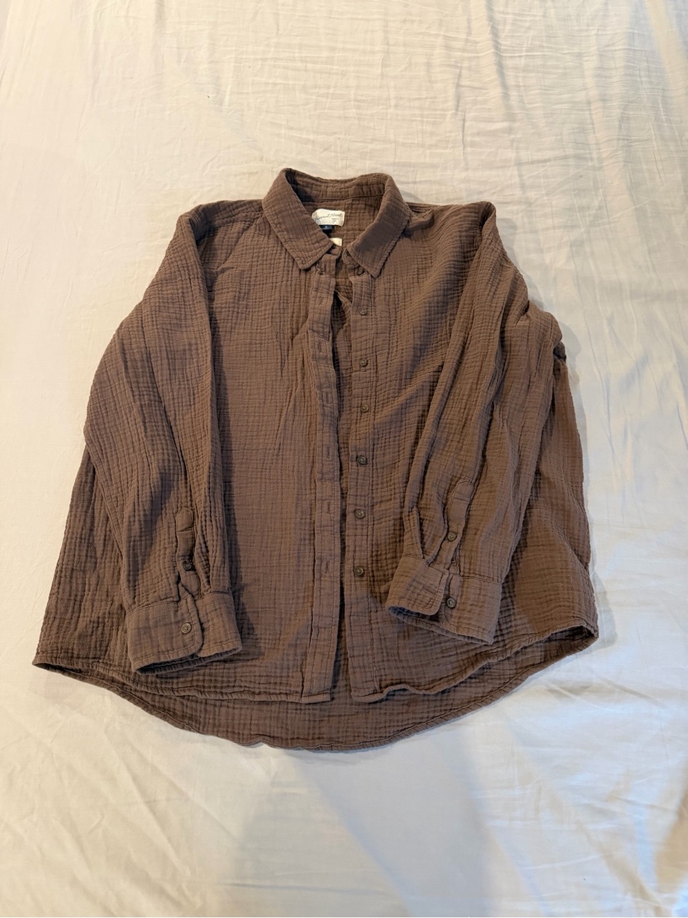 Women’s Casual Lightweight Gauze Cotton Button-Down Shirt